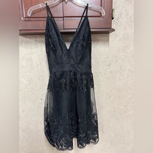 Elegant Black Lace Dress